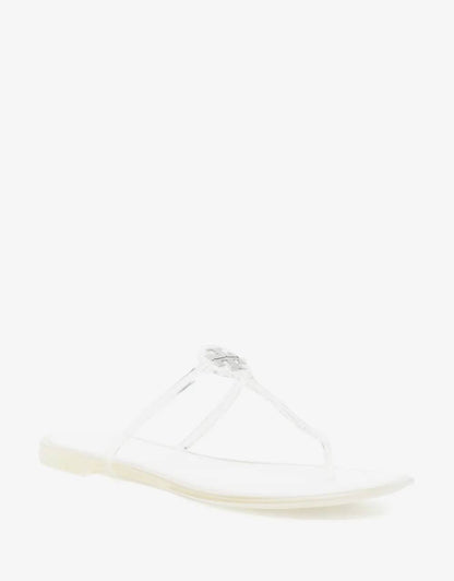 TB Mini Miller Flat Thong Flip Flops Clear Jelly Sandals in Glitter & Transparent