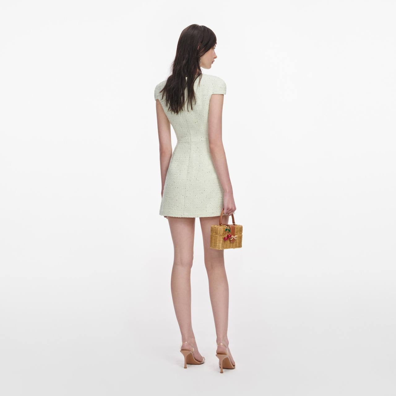 SP Lime Boucle Mini Dress