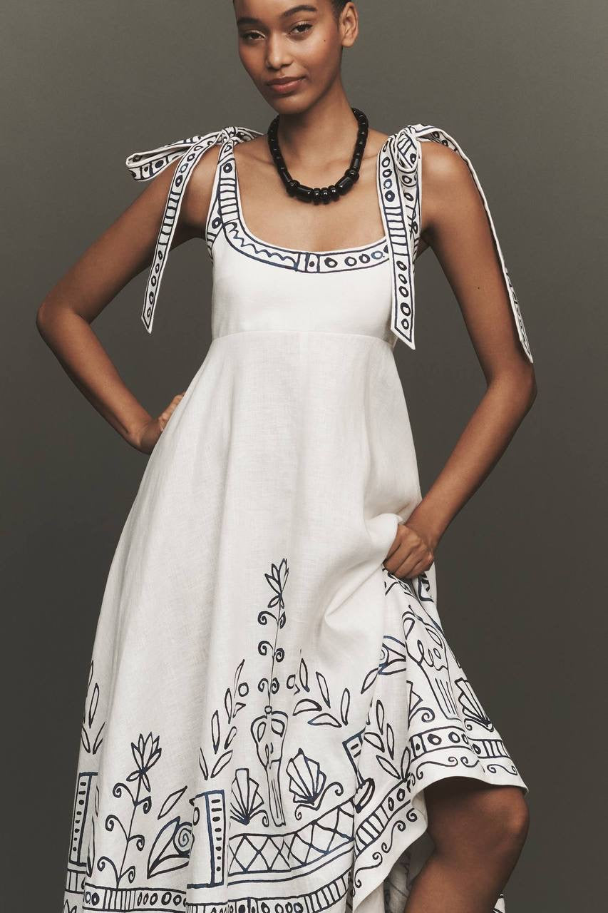 ALM Leela Ballet Linen Midi Dress