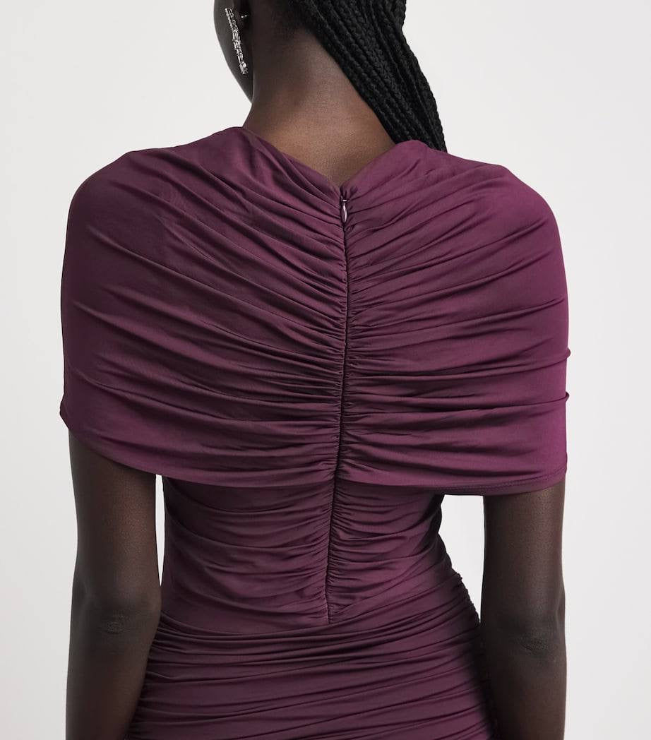 SP Burgundy Jersey Gathered Maxi Dress