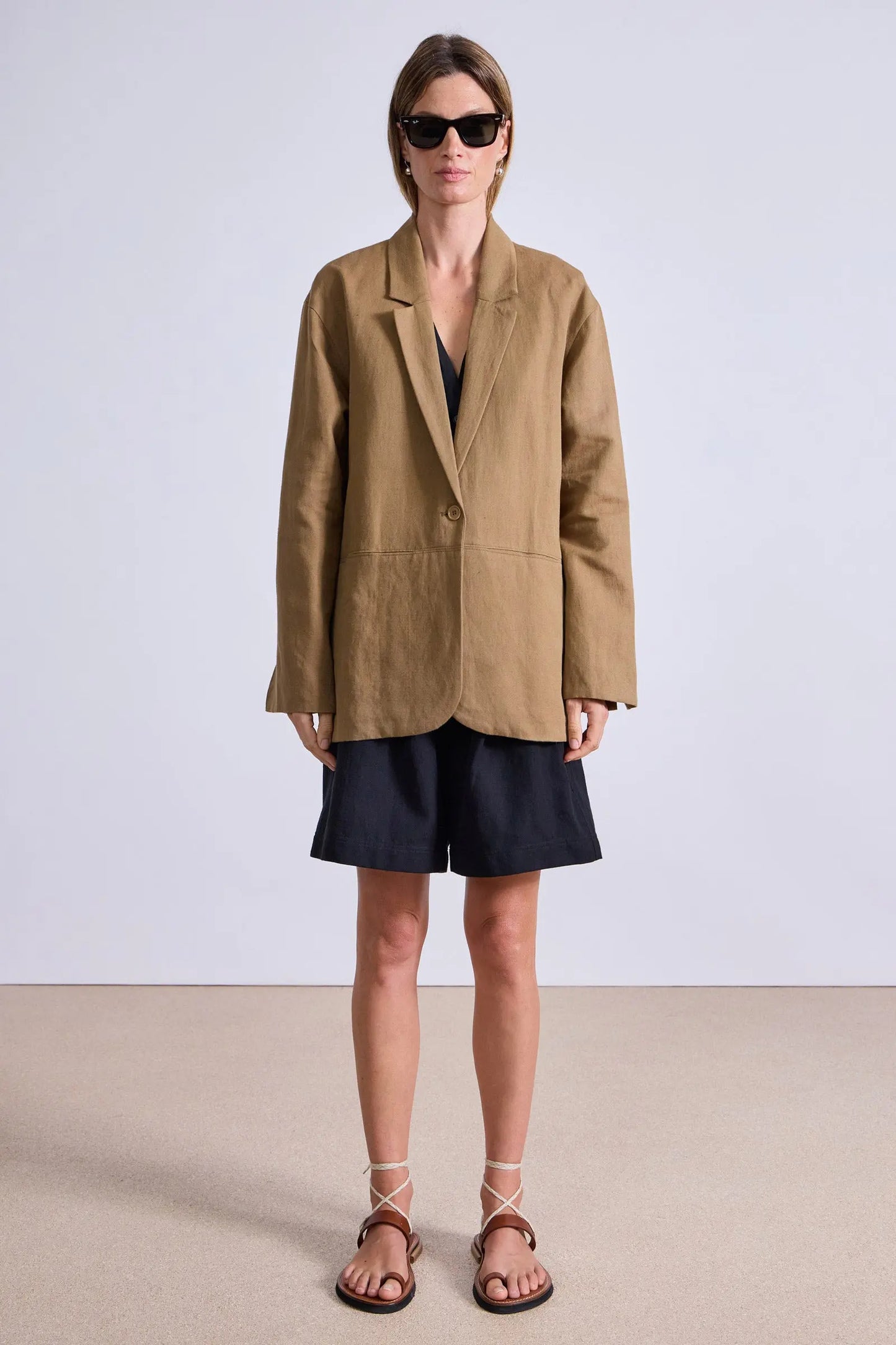 7 Colors! AA Oversized Cotton-Linen Blazer Jacket