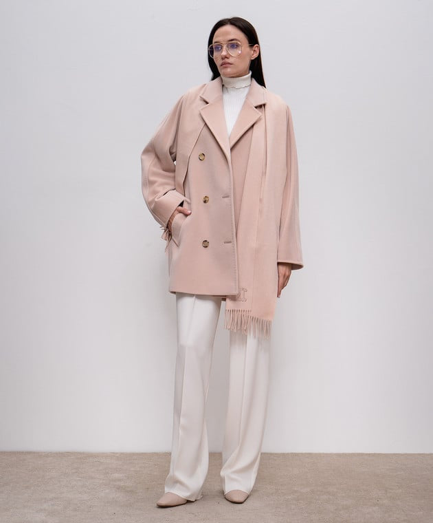 MM Rebus 101801 Double Breasted Wool and Cashmere Short Icon Coat