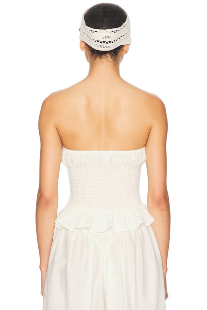 HS Smocked Tunic Bandeau Top | Balloon Pant | Wool-Silk Set