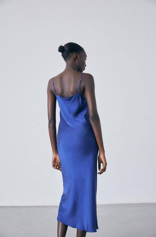 SALE! SL Long Straight Neck Midi Dress