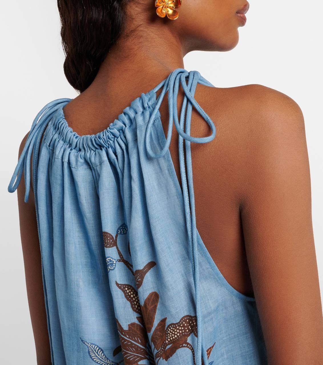 ALM Georgie Linen Drop Waist Mini Dress