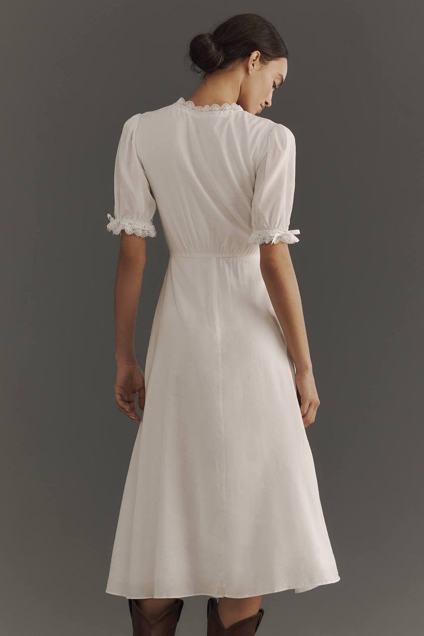 Ref Ketra Cotton-viscose Midi Dress