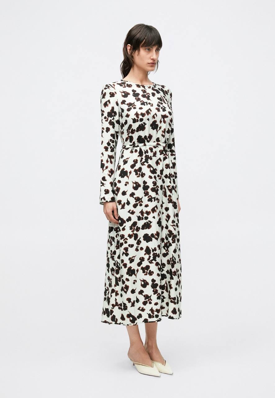 PS Waverly Floral-Print Belted Rayon-blend Jersey Midi Dress