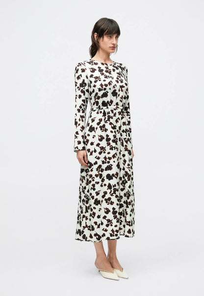 PS Waverly Floral-Print Belted Rayon-blend Jersey Midi Dress