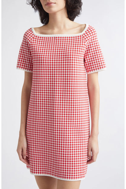 PSE Micah Halter Top | Cardigan | Pants | Shorts | Dress | Viscose-blend Red/white Gingham Check Set