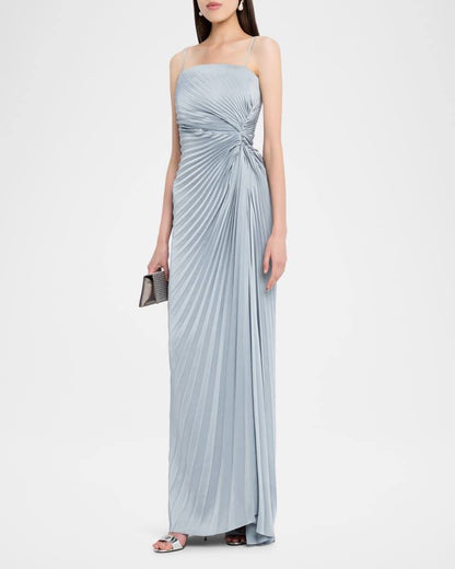 ALC Layla Strapless Pleated Gown