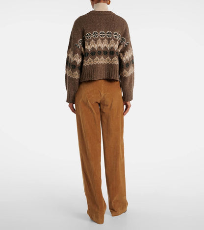 ATZ Cammie Fair Isle Wool-Blend Buttoned Cardigan