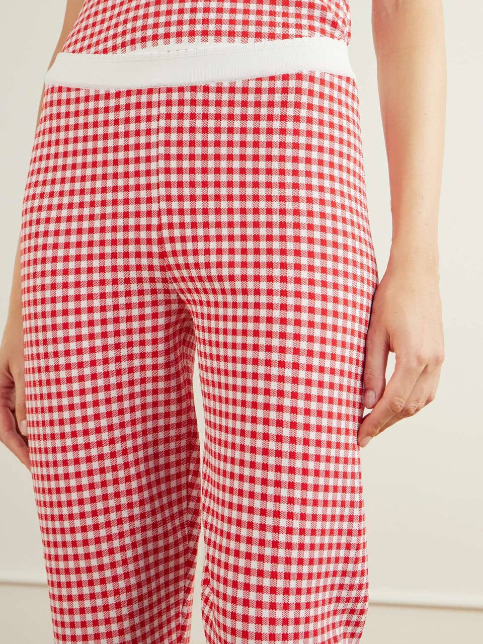 PSE Micah Halter Top | Cardigan | Pants | Shorts | Dress | Viscose-blend Red/white Gingham Check Set