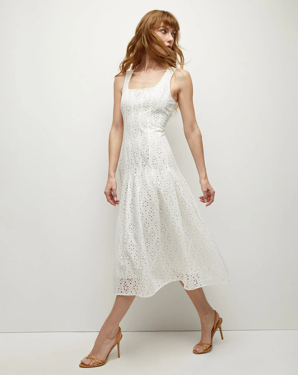 VB Jolie Cotton Eyelet Midi Dress