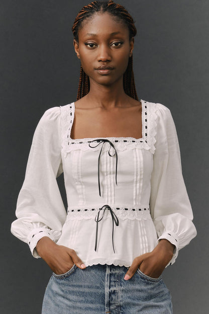 Ref Haisley Cotton-Viscose Long Sleeve Top