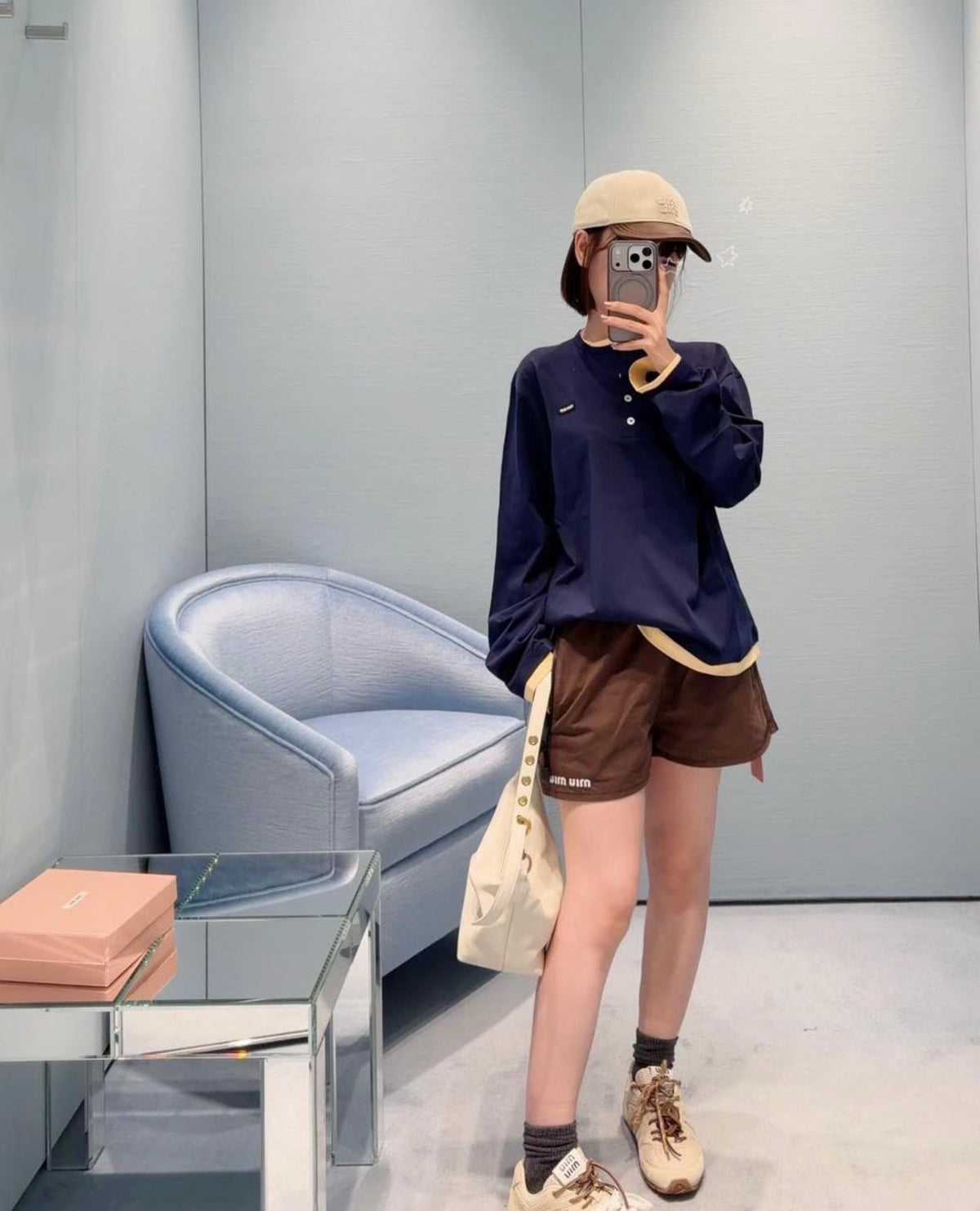 MM Navy Cream Jersey T Shirt