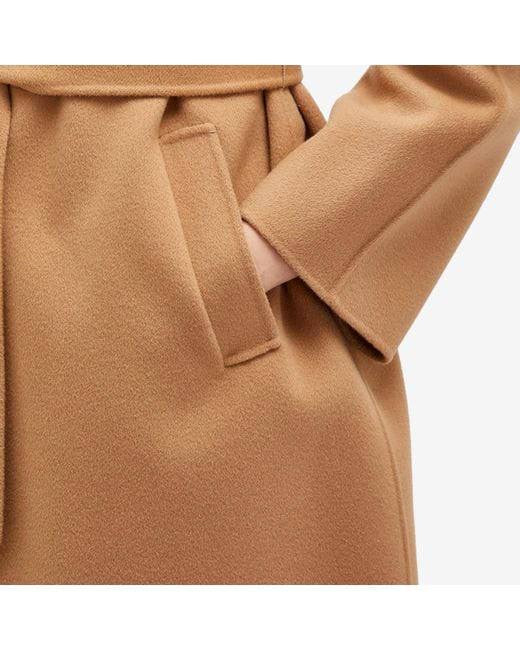 MM Civada Double-faced Brown Wool Robe Short Coat