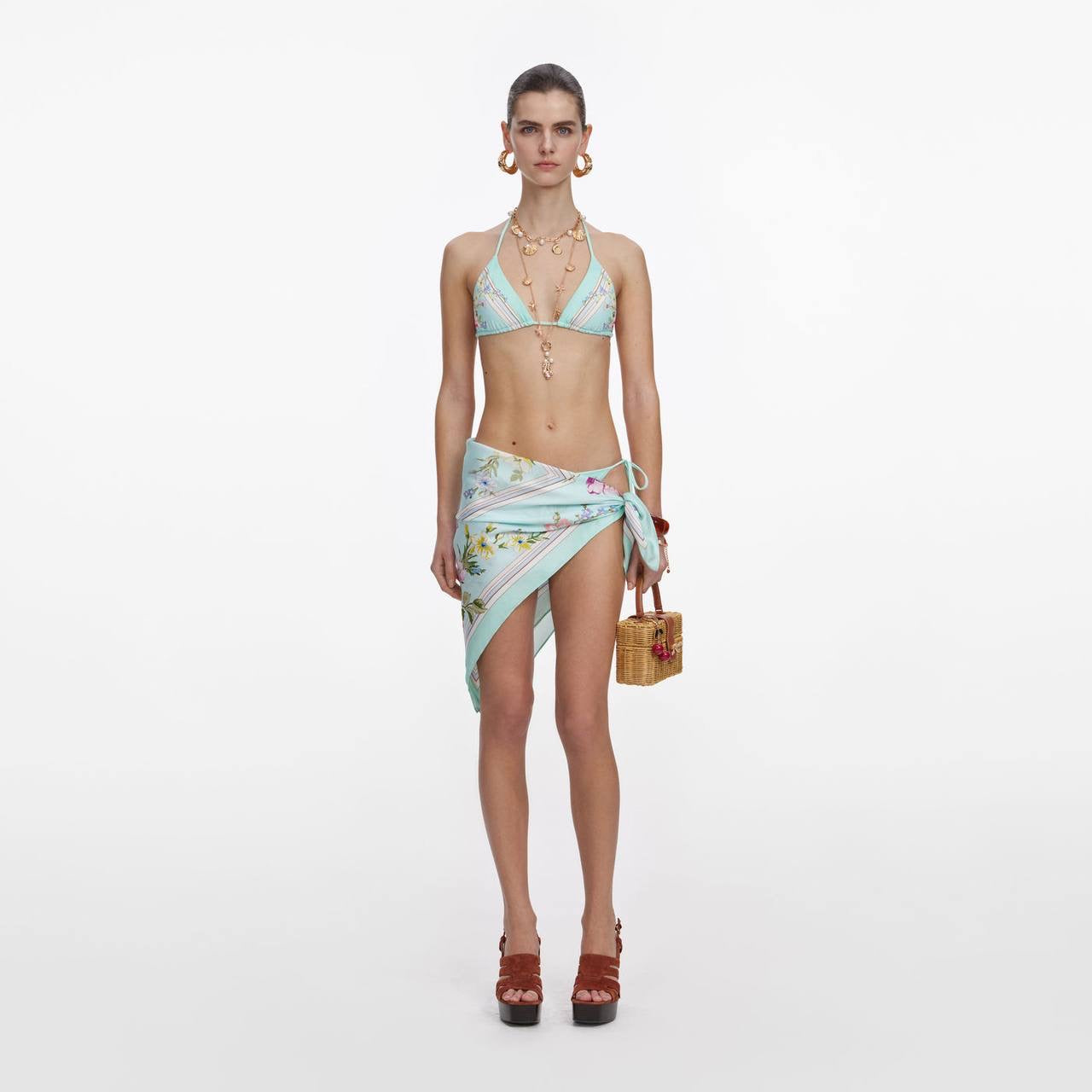 SP Mint Floral Triangle Bikini Top | Bottom | Swimsuit Set