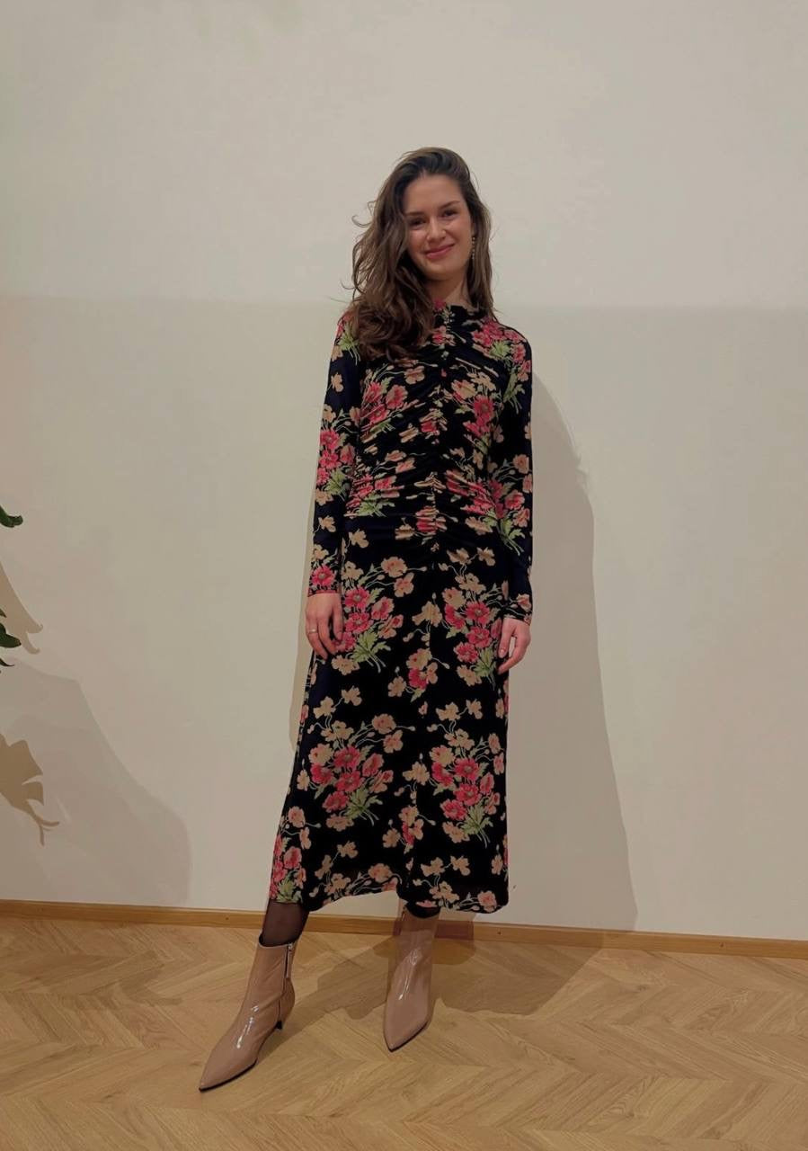 SE Cornelia Long Sleeve Midi Dress