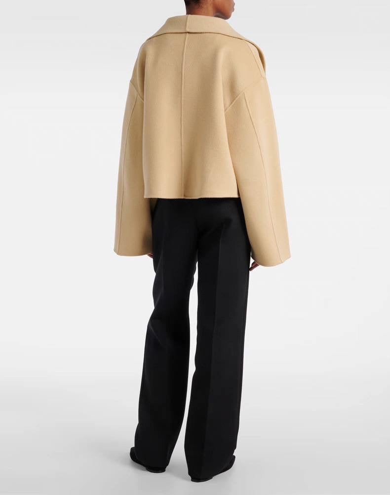 Tot Signature Cropped Double Face Wool Jacket