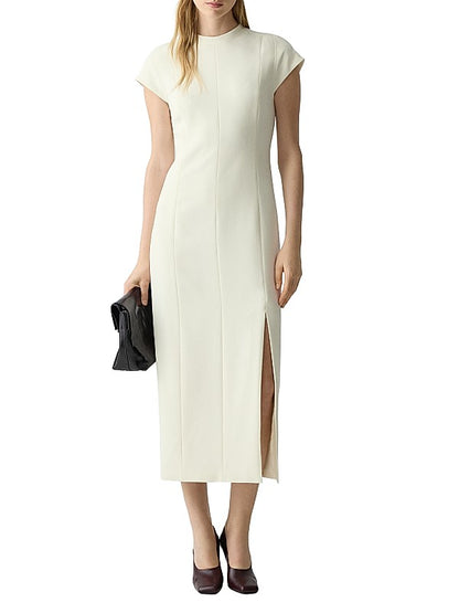 TH Admiral Crepe Short Sleeve Midi Dress