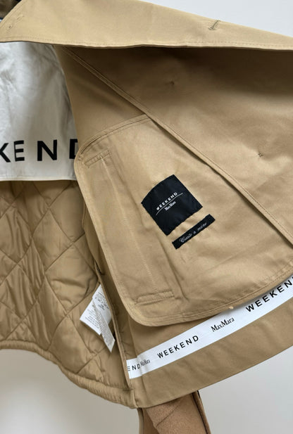 MM Gabardine Double Breasted Trench Short Coat Jacket