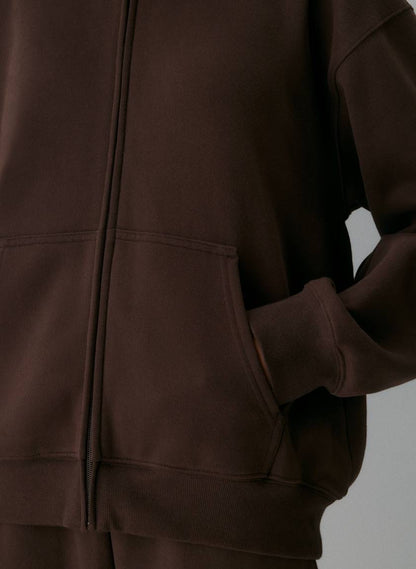 8 Colors! ARZ Cozy Sweatfleece Perfect Zip Cotton-blend Hoodie Jacket