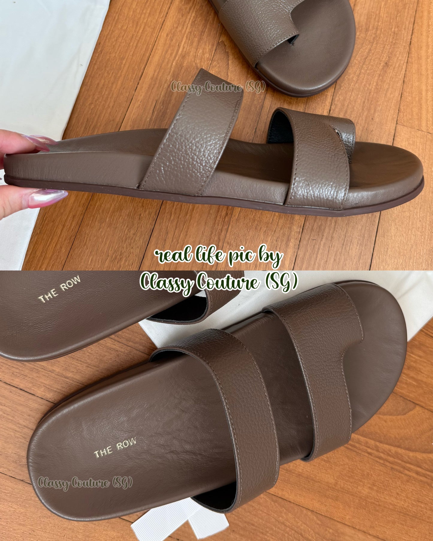 TR Hugh Grained Leather Sandals