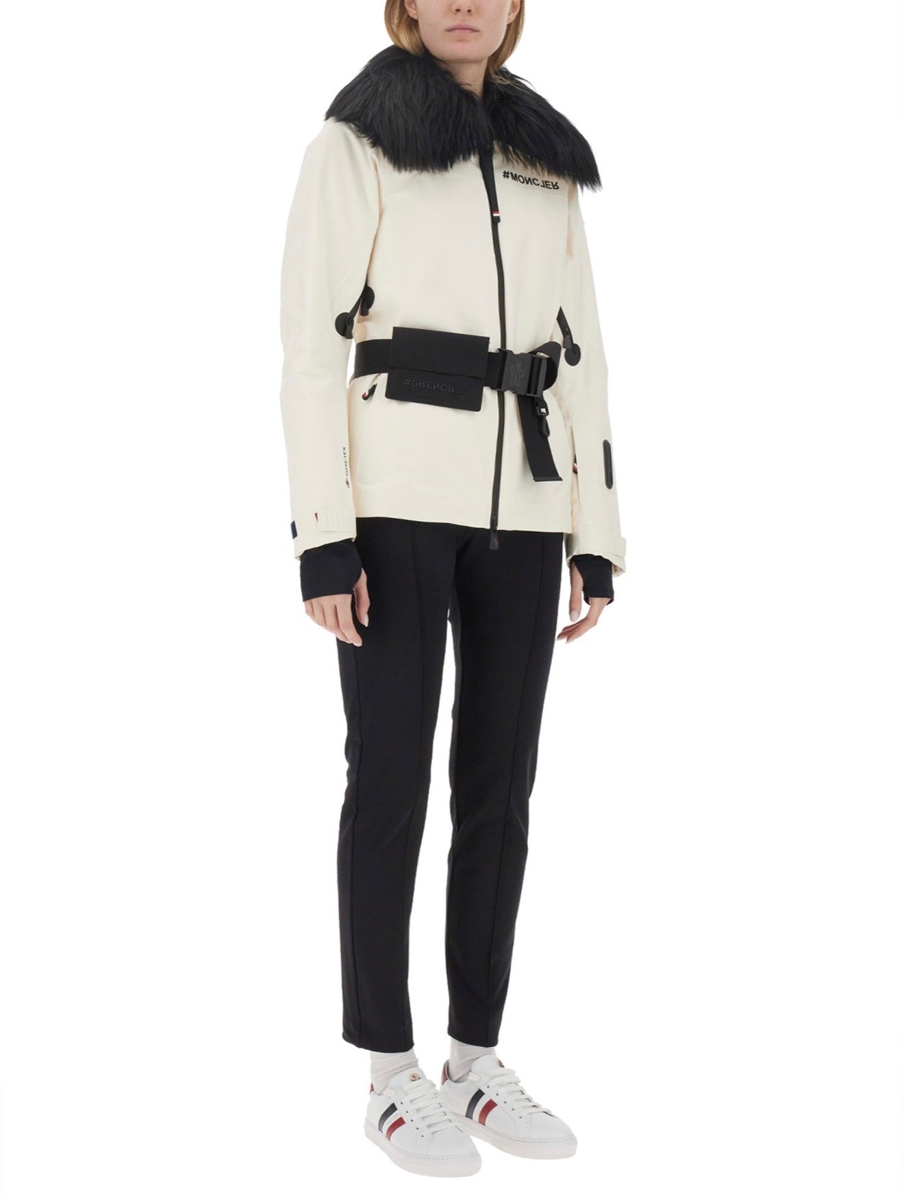 MC Grenoble Vizelle Tech Ski Down Jacket w/ Lamb Fur Trim | Belted Ski Trousers Pant | Set