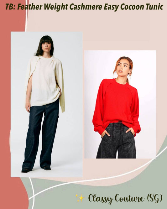 TB Featherweight Cashmere Easy Cocoon Tunic