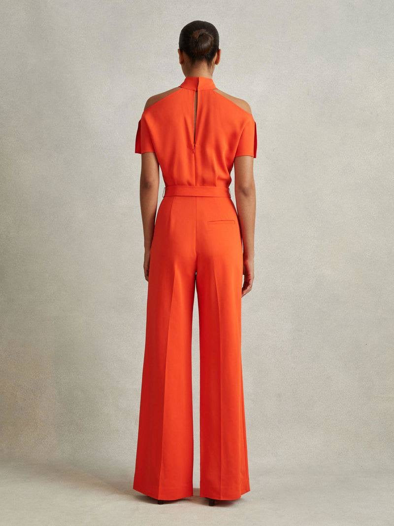 RS Amari Split Sleeve Twist-Neck Viscose-blend Jumpsuit