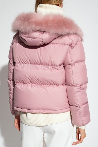 MC Mino Hooded Down Jacket with Detachable Goat Fur Trim