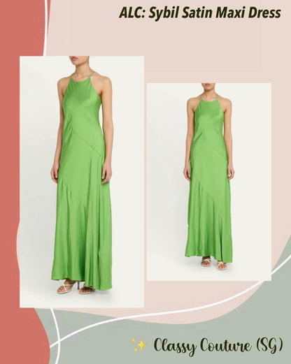 ALC Sybil Satin Maxi Dress