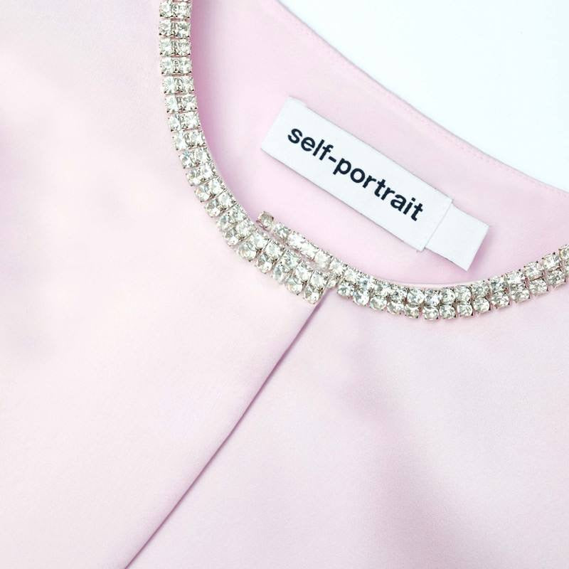 SP Pink Diamante Bow Bustier Satin Mini Dress | Bolero Jacket | Set