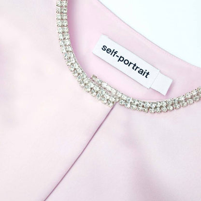 SP Pink Diamante Bow Bustier Satin Mini Dress | Bolero Jacket | Set