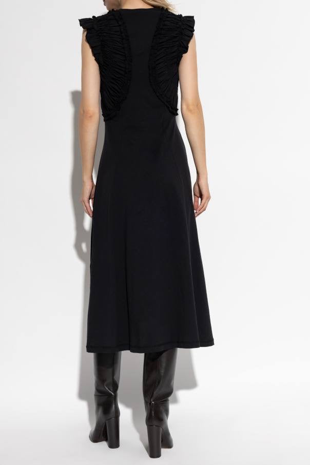 UJ Shiva Sleeveless Ruffled Cotton Midi Dress