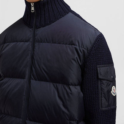 MC Men’s Padded Wool Zip Up Cardigan Jacket (Down Filling)