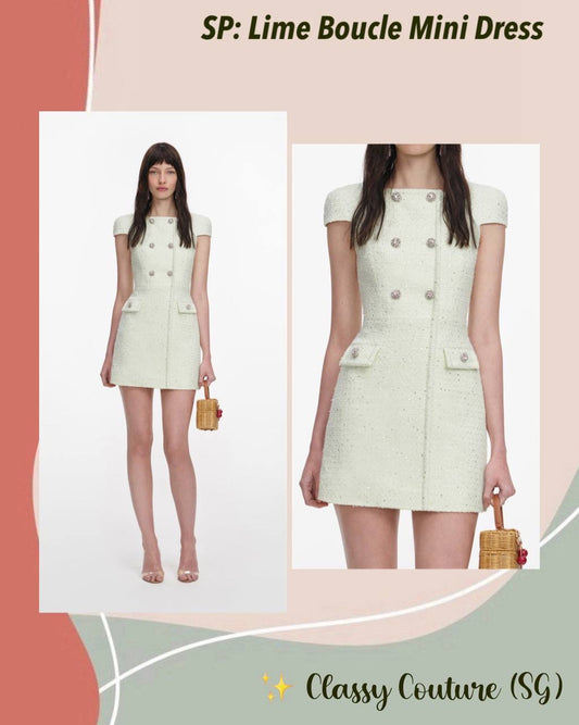 SP Lime Boucle Mini Dress