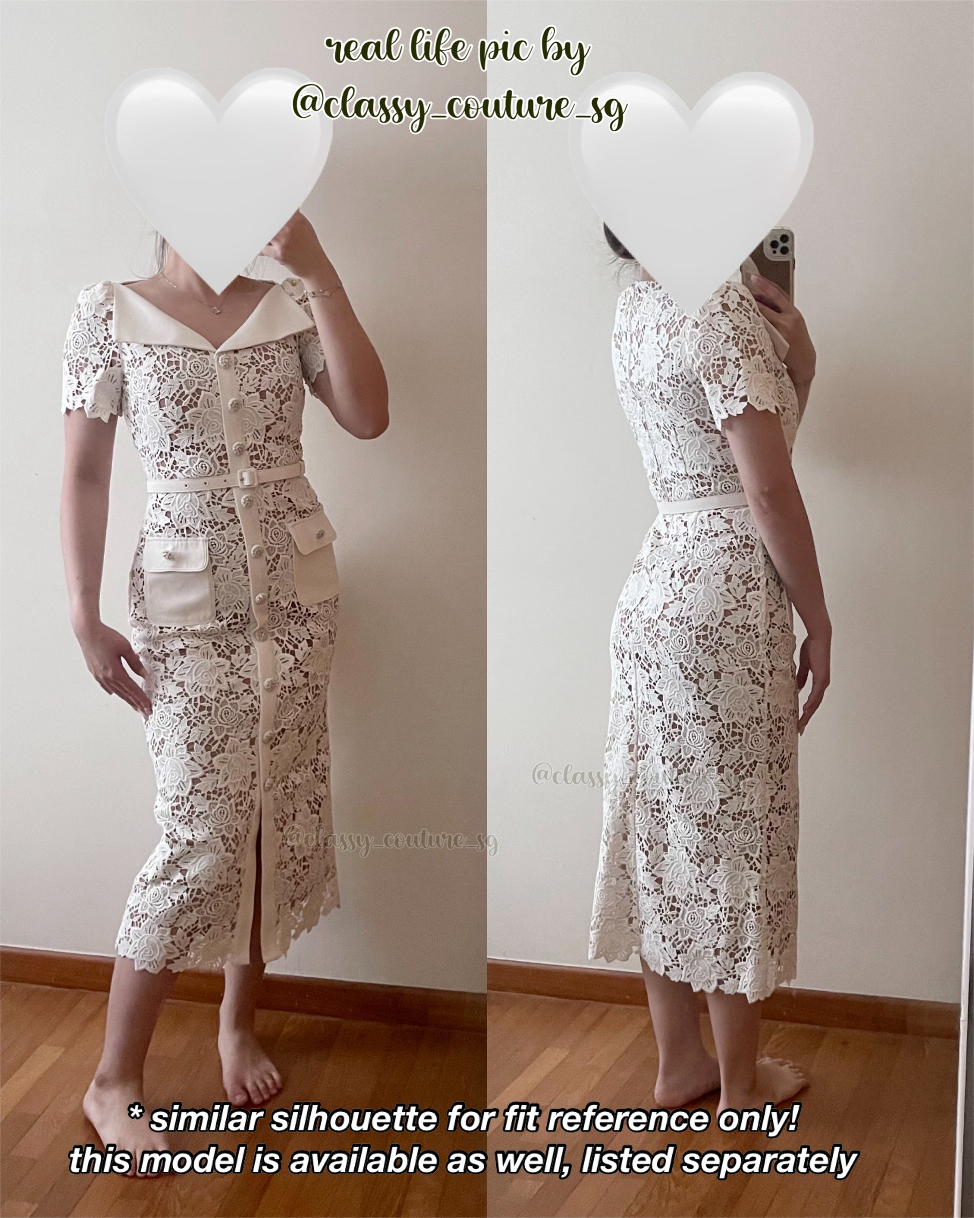 cream lace peplum dress SP Cream Lace Peplum Open Neck Midi Dress Classy Couture (SG)