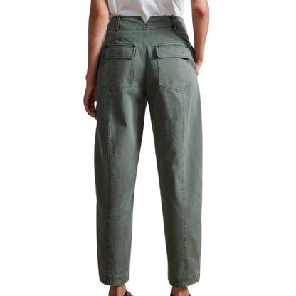 AA Mera Cotton Tapered Barrel High Waist Pants