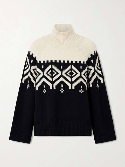ATZ Hamilton Fair Isle Merino Wool Turtleneck Sweater