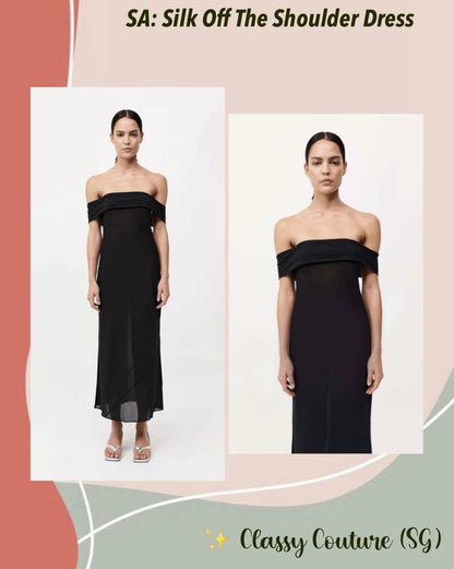 SA Silk Off The Shoulder Dress