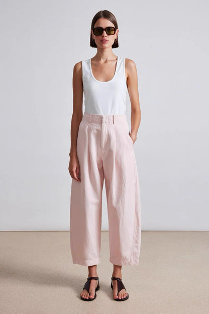 3 Colors! AA Bari Crop Trouser Pants in Pin Stripe | Thyme | Rosa