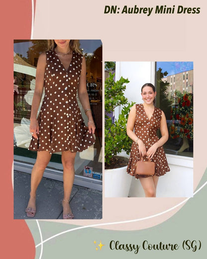 DN Aubrey Silk-Viscose Polka Dot Mini Dress