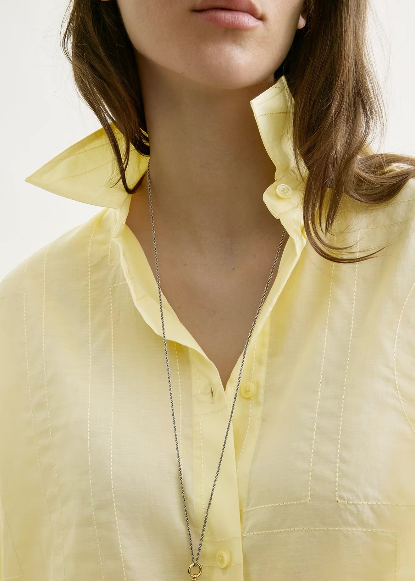 4 Colors! Tot Long Summer Cotton-blend Embroidered Monogram Oversized Shirt Shirtdress Mini Dress