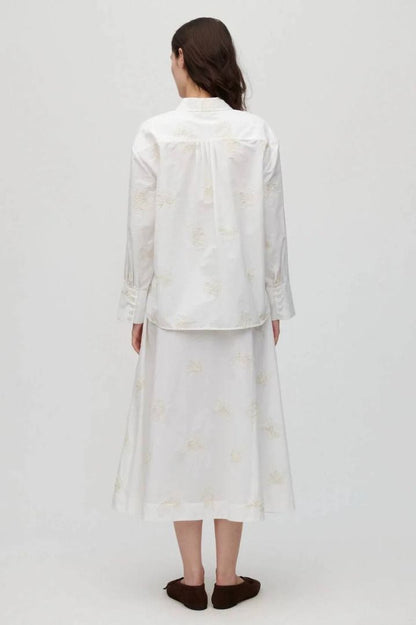 HFM Lisa Cami Top | Ina Shirt | Midi Skirt | Embroidered Cotton Set