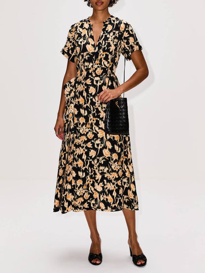 UJ Nadya Viscose Short Sleeve Midi Dress