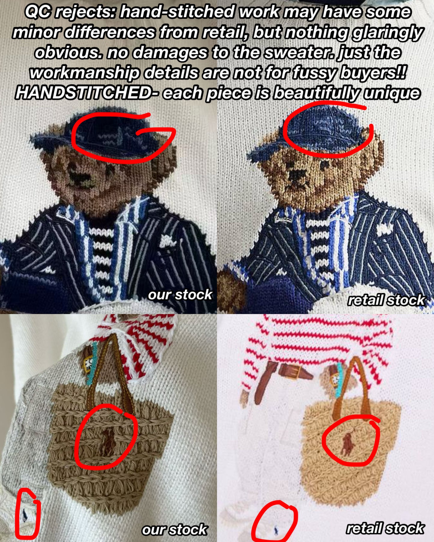 RL Unisex Polo Bear Cotton Jumper in 2 Colors