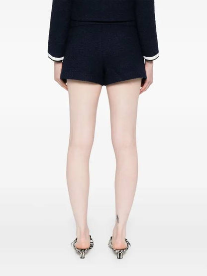 SP Boucle Contrast Collar Cropped Jacket | Tweed Skort | Yellow & Navy Set