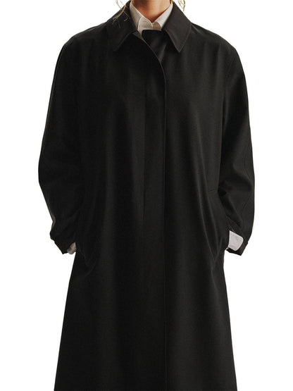 TR Datima Wool Coat in Black (silk-lined)