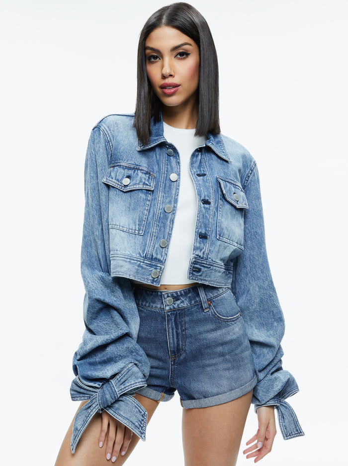 AO Tiff Denim Jacket | Maggie Mid Rise Vintage Shorts | Set